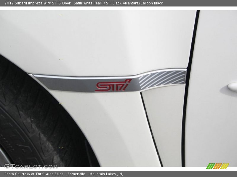 Satin White Pearl / STi Black Alcantara/Carbon Black 2012 Subaru Impreza WRX STi 5 Door