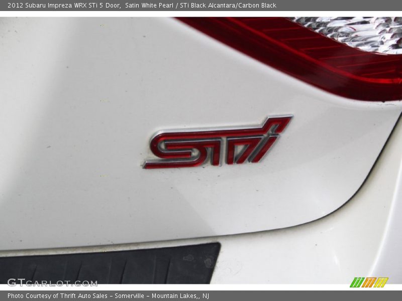 Satin White Pearl / STi Black Alcantara/Carbon Black 2012 Subaru Impreza WRX STi 5 Door