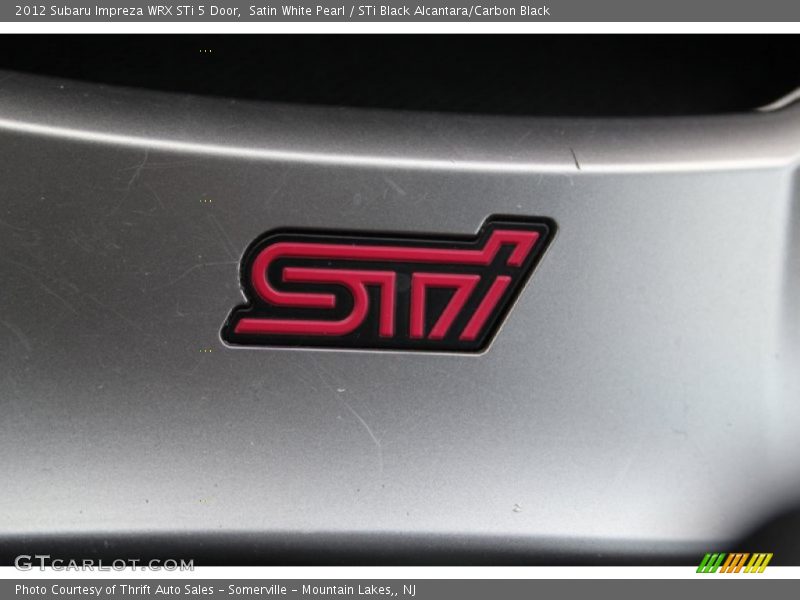 Satin White Pearl / STi Black Alcantara/Carbon Black 2012 Subaru Impreza WRX STi 5 Door