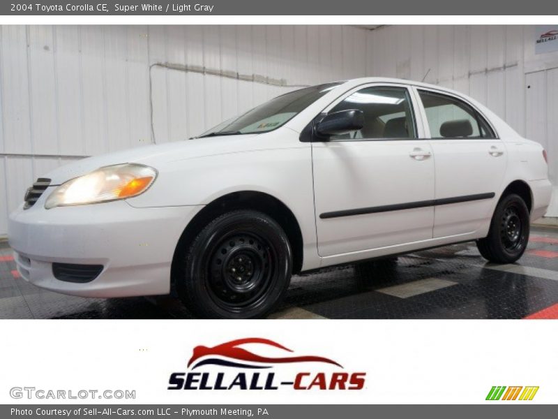 Super White / Light Gray 2004 Toyota Corolla CE