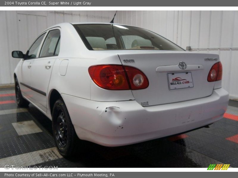 Super White / Light Gray 2004 Toyota Corolla CE