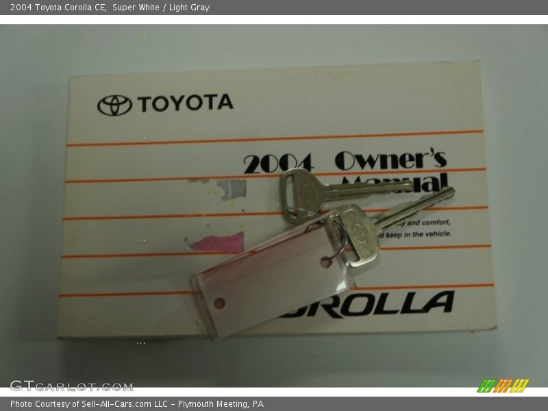 Super White / Light Gray 2004 Toyota Corolla CE