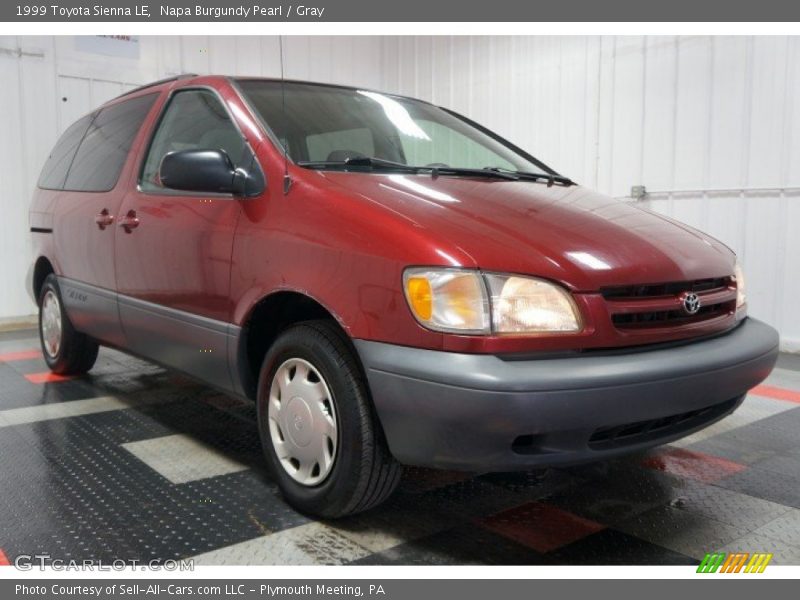 Napa Burgundy Pearl / Gray 1999 Toyota Sienna LE