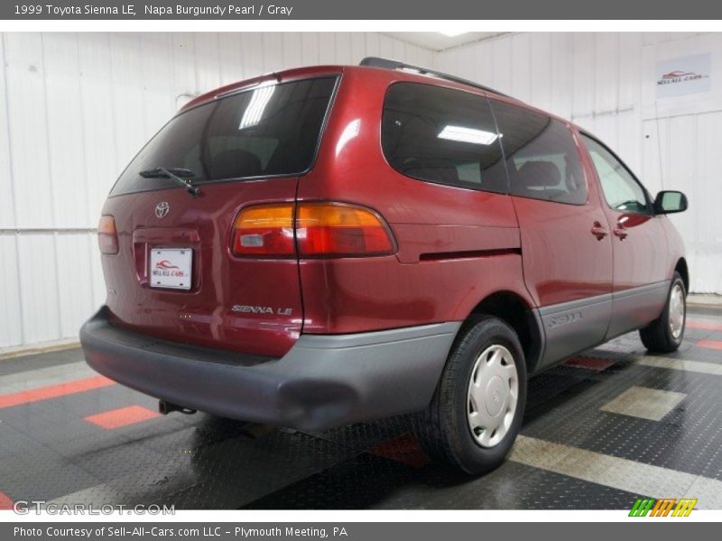 Napa Burgundy Pearl / Gray 1999 Toyota Sienna LE