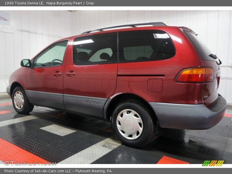 Napa Burgundy Pearl / Gray 1999 Toyota Sienna LE