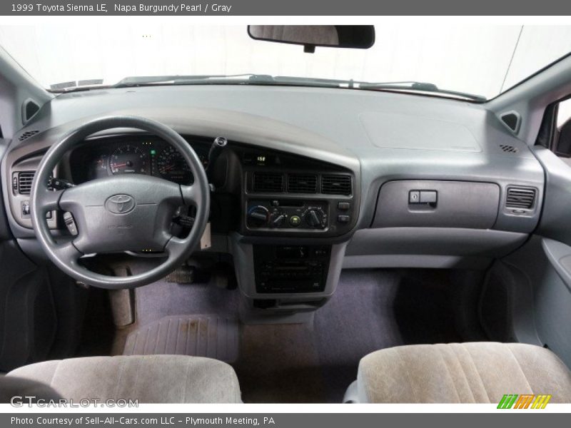 Napa Burgundy Pearl / Gray 1999 Toyota Sienna LE