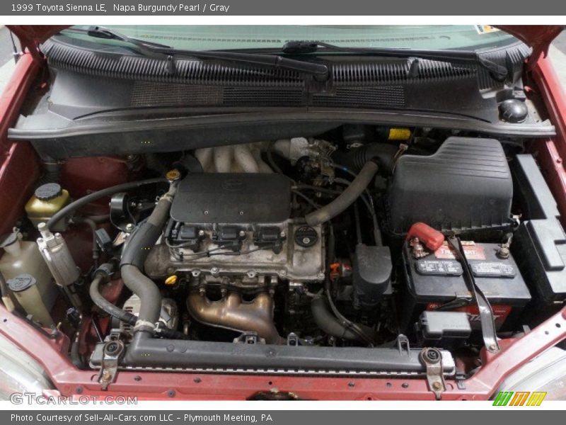 Napa Burgundy Pearl / Gray 1999 Toyota Sienna LE
