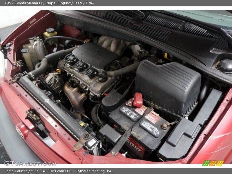 Napa Burgundy Pearl / Gray 1999 Toyota Sienna LE