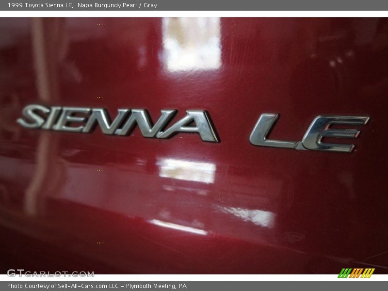 Napa Burgundy Pearl / Gray 1999 Toyota Sienna LE