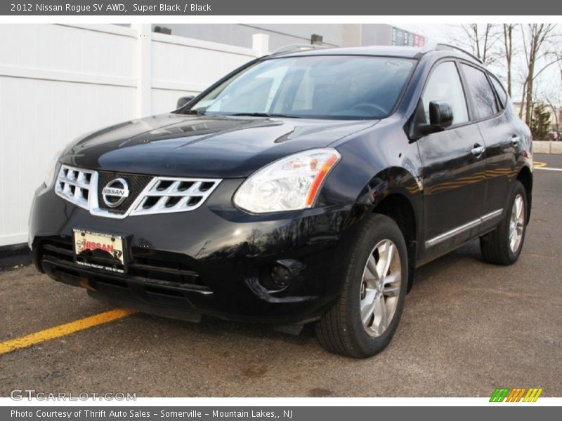 Super Black / Black 2012 Nissan Rogue SV AWD