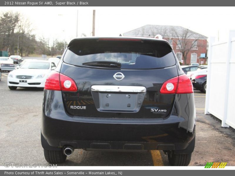 Super Black / Black 2012 Nissan Rogue SV AWD