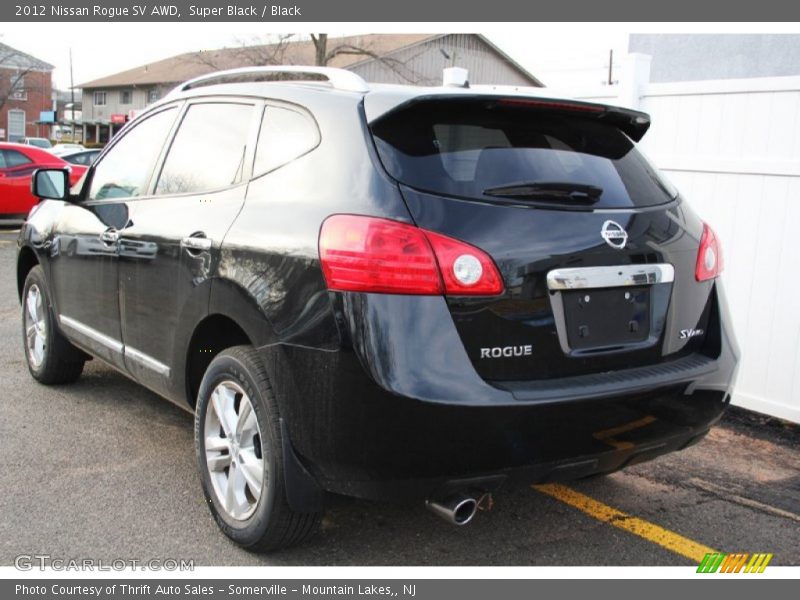 Super Black / Black 2012 Nissan Rogue SV AWD
