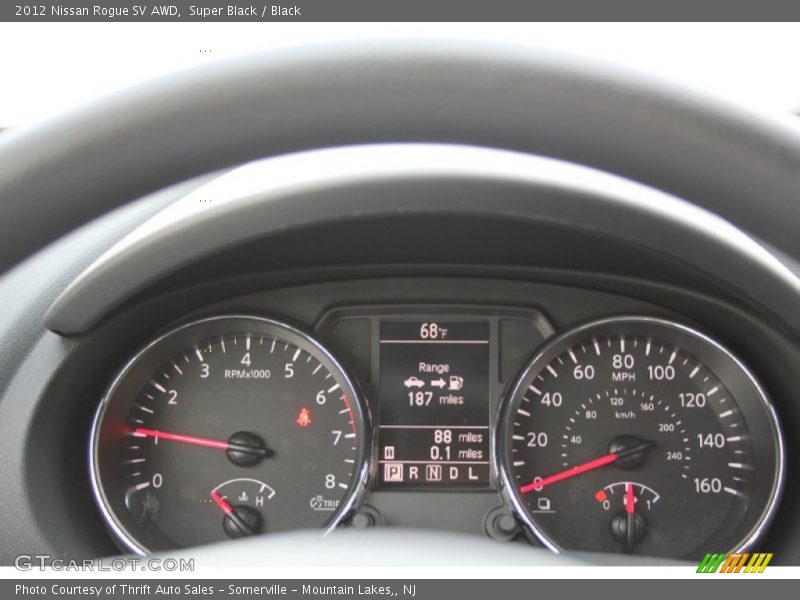 Super Black / Black 2012 Nissan Rogue SV AWD