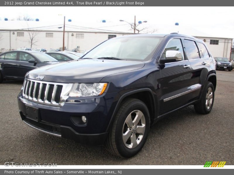 True Blue Pearl / Black/Light Frost Beige 2012 Jeep Grand Cherokee Limited 4x4