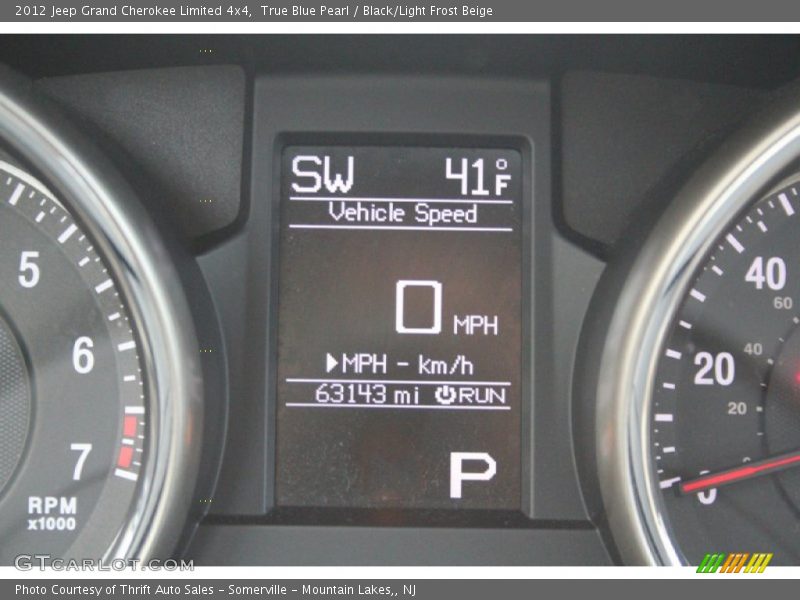 True Blue Pearl / Black/Light Frost Beige 2012 Jeep Grand Cherokee Limited 4x4