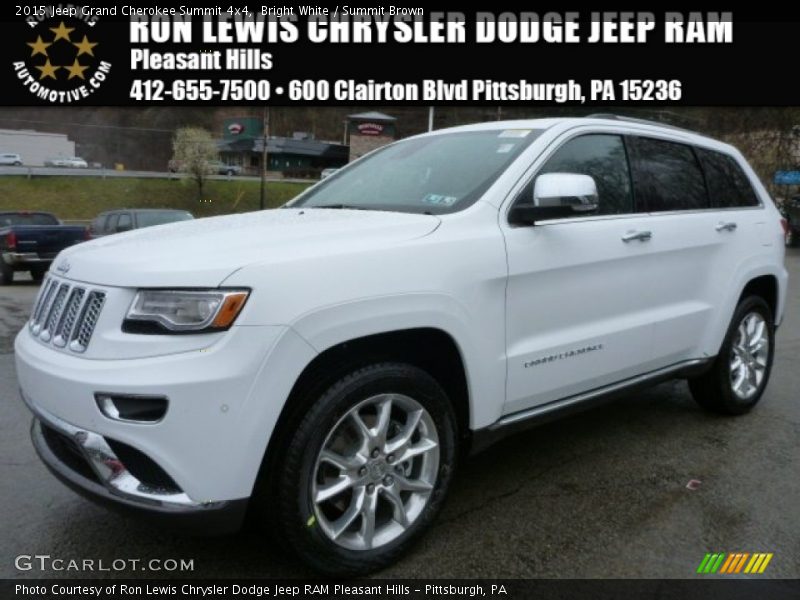 Bright White / Summit Brown 2015 Jeep Grand Cherokee Summit 4x4