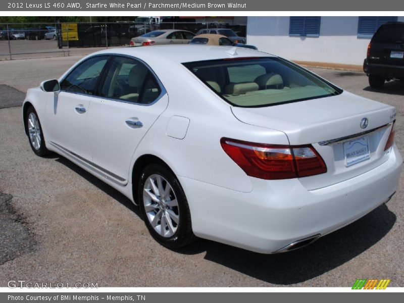 Starfire White Pearl / Parchment/Medium Brown Walnut 2012 Lexus LS 460 AWD
