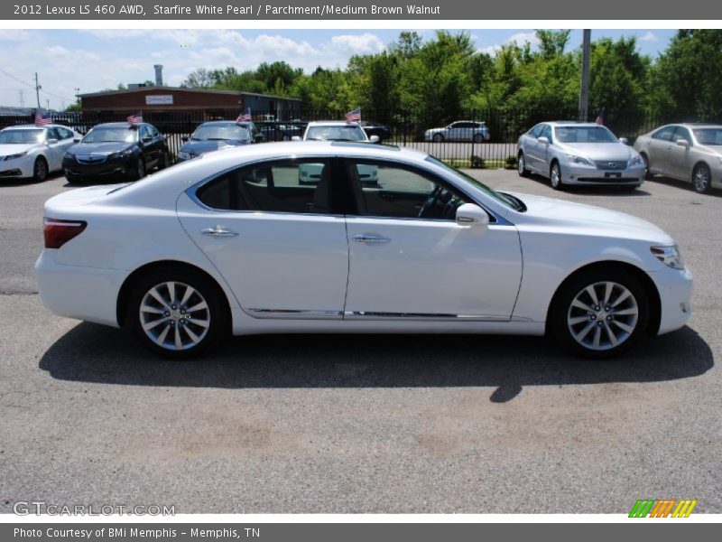 Starfire White Pearl / Parchment/Medium Brown Walnut 2012 Lexus LS 460 AWD