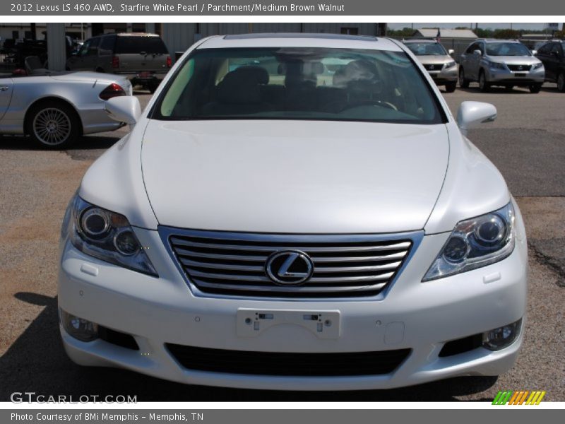 Starfire White Pearl / Parchment/Medium Brown Walnut 2012 Lexus LS 460 AWD