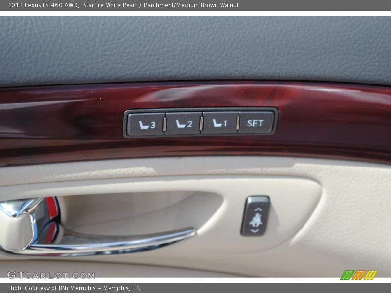 Starfire White Pearl / Parchment/Medium Brown Walnut 2012 Lexus LS 460 AWD