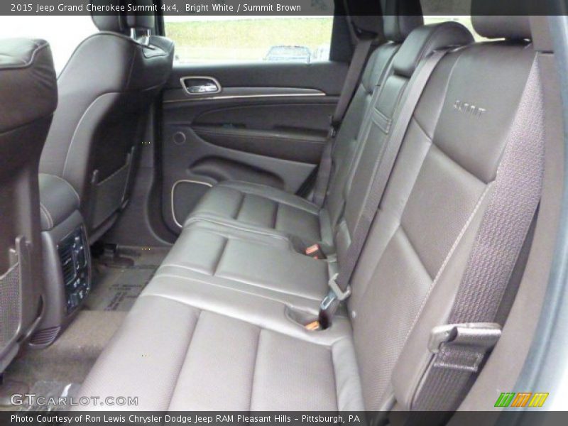Rear Seat of 2015 Grand Cherokee Summit 4x4