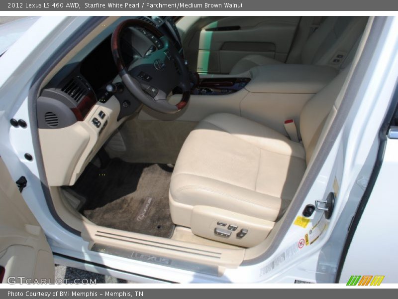 Starfire White Pearl / Parchment/Medium Brown Walnut 2012 Lexus LS 460 AWD