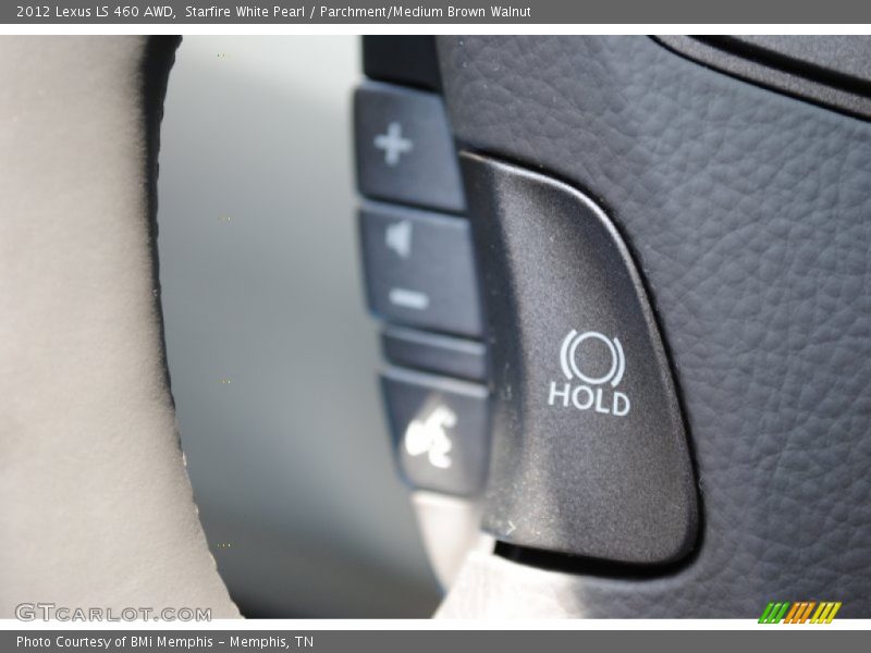 Starfire White Pearl / Parchment/Medium Brown Walnut 2012 Lexus LS 460 AWD