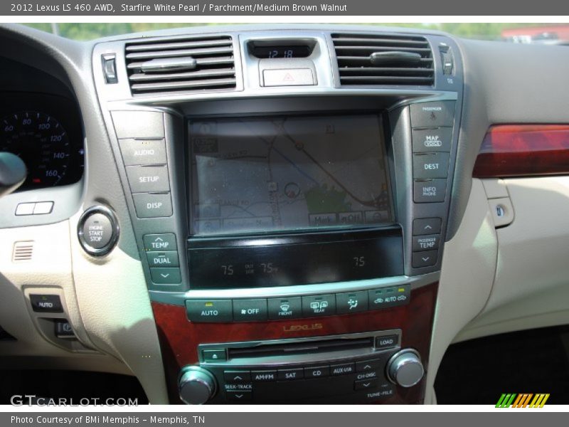 Starfire White Pearl / Parchment/Medium Brown Walnut 2012 Lexus LS 460 AWD