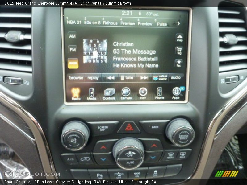 Bright White / Summit Brown 2015 Jeep Grand Cherokee Summit 4x4