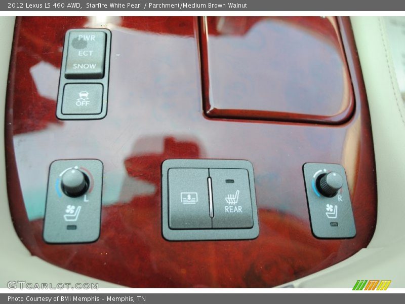 Starfire White Pearl / Parchment/Medium Brown Walnut 2012 Lexus LS 460 AWD