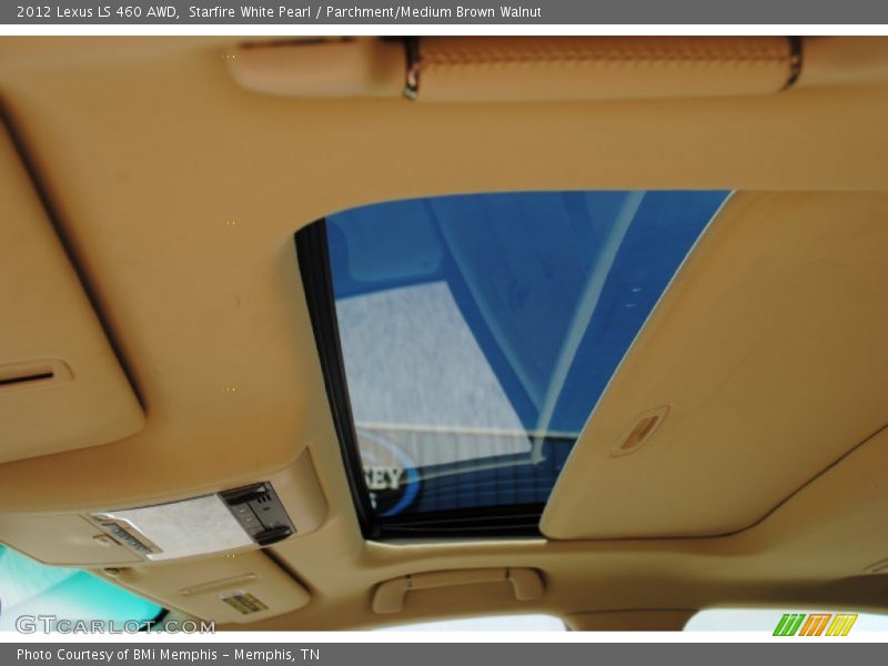 Starfire White Pearl / Parchment/Medium Brown Walnut 2012 Lexus LS 460 AWD