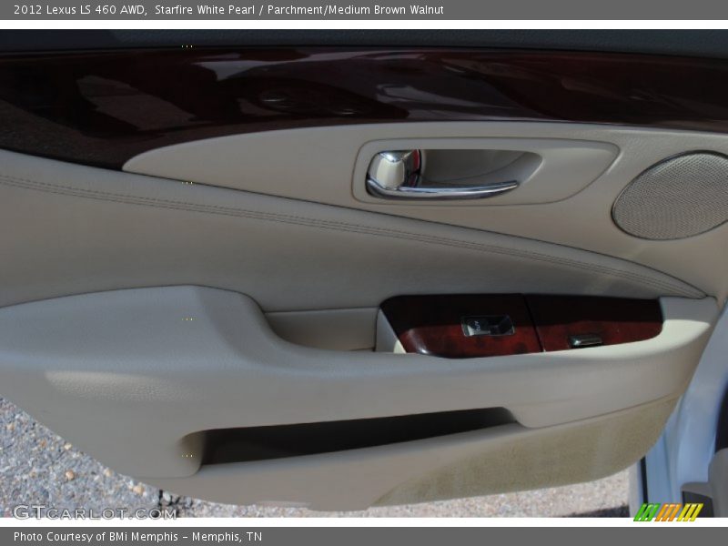 Starfire White Pearl / Parchment/Medium Brown Walnut 2012 Lexus LS 460 AWD