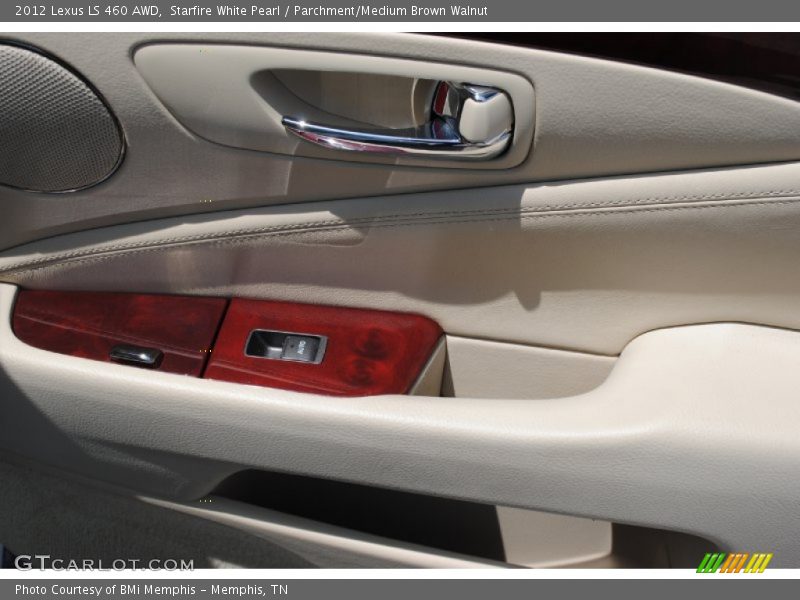 Starfire White Pearl / Parchment/Medium Brown Walnut 2012 Lexus LS 460 AWD