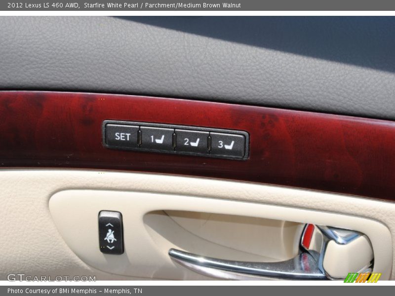 Starfire White Pearl / Parchment/Medium Brown Walnut 2012 Lexus LS 460 AWD