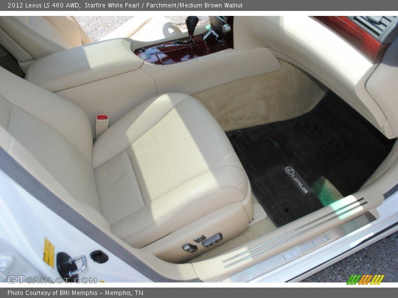 Starfire White Pearl / Parchment/Medium Brown Walnut 2012 Lexus LS 460 AWD