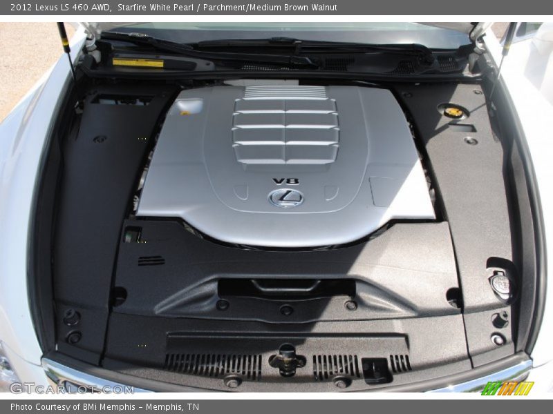 Starfire White Pearl / Parchment/Medium Brown Walnut 2012 Lexus LS 460 AWD