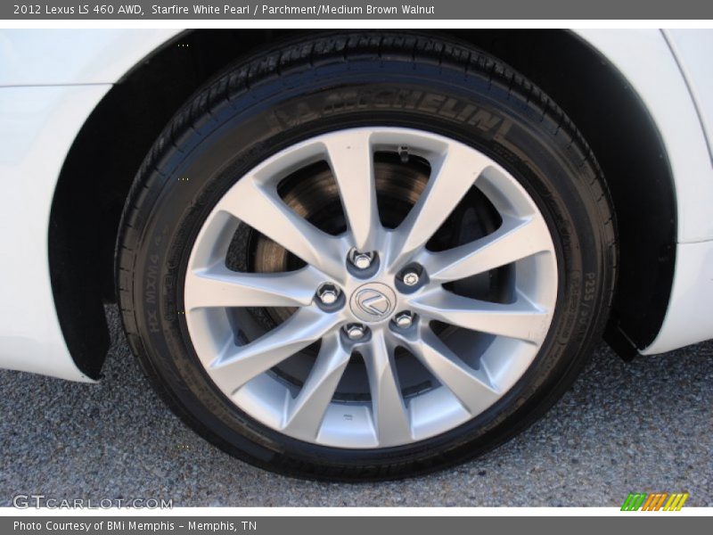 Starfire White Pearl / Parchment/Medium Brown Walnut 2012 Lexus LS 460 AWD
