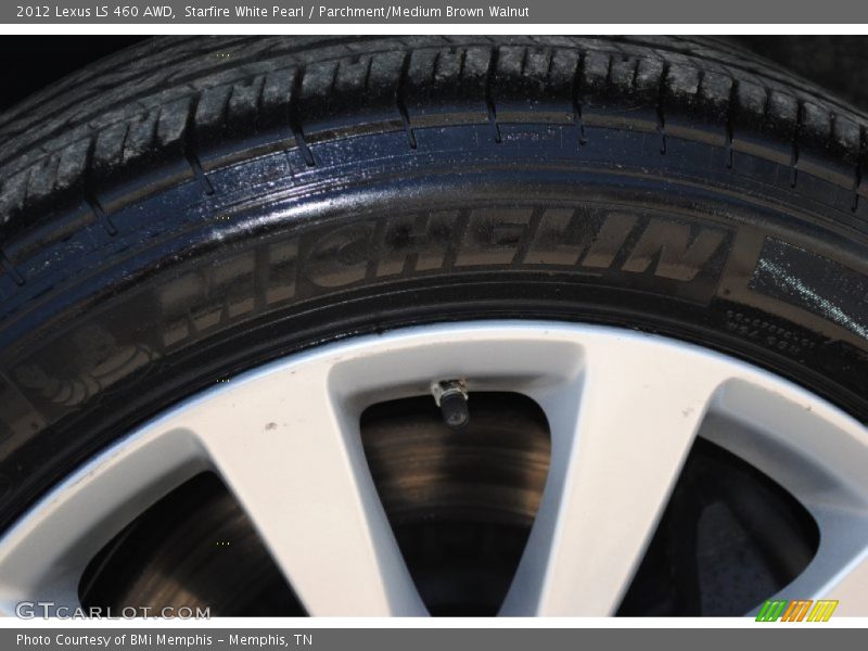 Starfire White Pearl / Parchment/Medium Brown Walnut 2012 Lexus LS 460 AWD