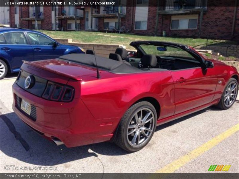 Ruby Red / Charcoal Black 2014 Ford Mustang GT Convertible