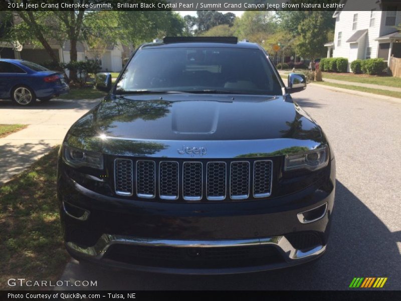 Brilliant Black Crystal Pearl / Summit Grand Canyon Jeep Brown Natura Leather 2014 Jeep Grand Cherokee Summit