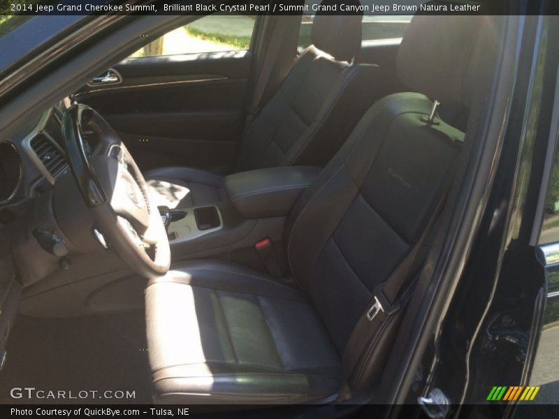 Brilliant Black Crystal Pearl / Summit Grand Canyon Jeep Brown Natura Leather 2014 Jeep Grand Cherokee Summit