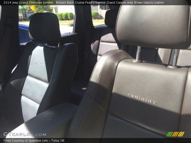 Brilliant Black Crystal Pearl / Summit Grand Canyon Jeep Brown Natura Leather 2014 Jeep Grand Cherokee Summit