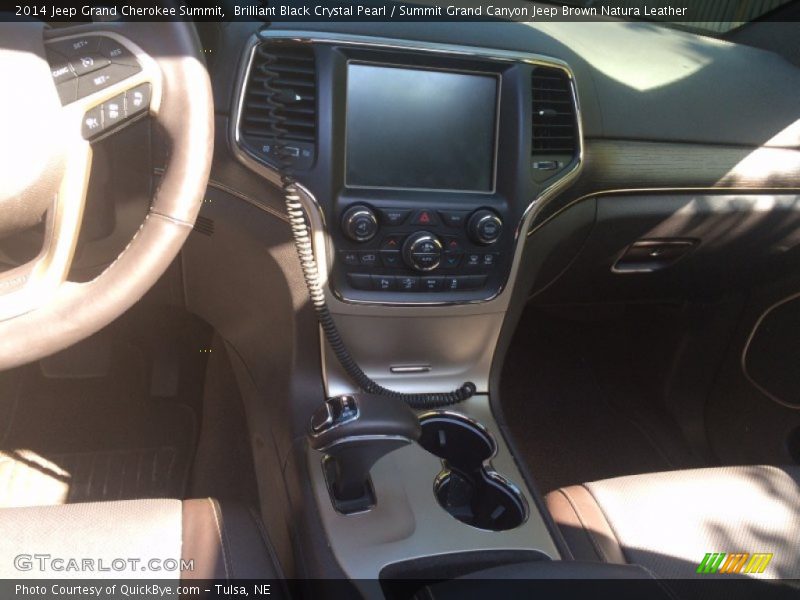 Brilliant Black Crystal Pearl / Summit Grand Canyon Jeep Brown Natura Leather 2014 Jeep Grand Cherokee Summit