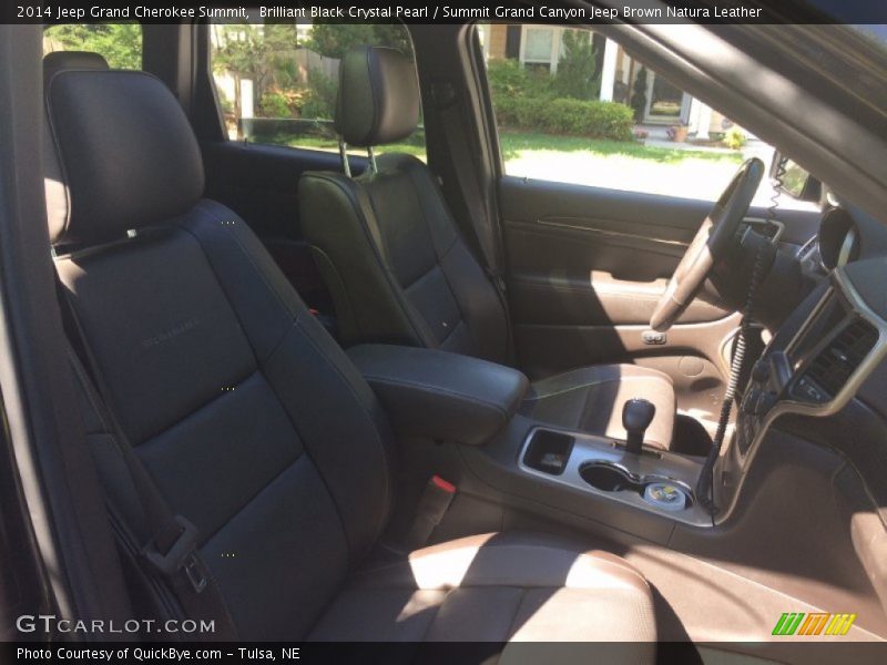 Brilliant Black Crystal Pearl / Summit Grand Canyon Jeep Brown Natura Leather 2014 Jeep Grand Cherokee Summit