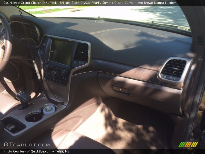 Brilliant Black Crystal Pearl / Summit Grand Canyon Jeep Brown Natura Leather 2014 Jeep Grand Cherokee Summit