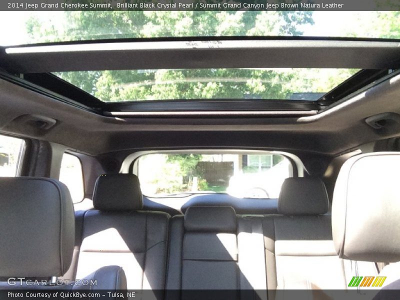 Brilliant Black Crystal Pearl / Summit Grand Canyon Jeep Brown Natura Leather 2014 Jeep Grand Cherokee Summit