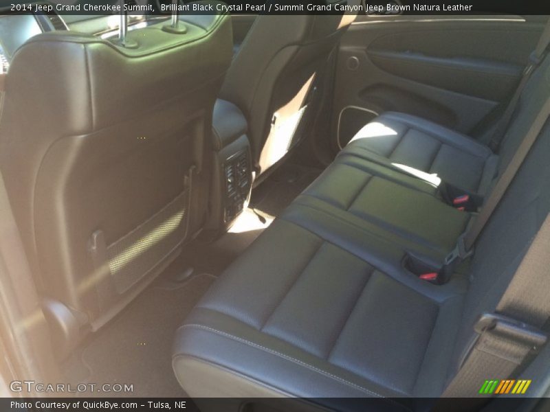 Brilliant Black Crystal Pearl / Summit Grand Canyon Jeep Brown Natura Leather 2014 Jeep Grand Cherokee Summit