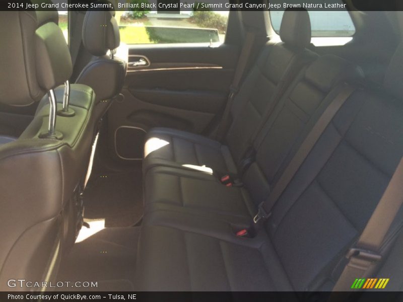 Brilliant Black Crystal Pearl / Summit Grand Canyon Jeep Brown Natura Leather 2014 Jeep Grand Cherokee Summit