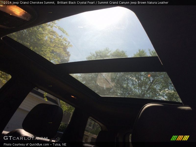 Brilliant Black Crystal Pearl / Summit Grand Canyon Jeep Brown Natura Leather 2014 Jeep Grand Cherokee Summit