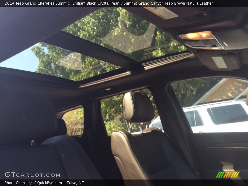 Brilliant Black Crystal Pearl / Summit Grand Canyon Jeep Brown Natura Leather 2014 Jeep Grand Cherokee Summit